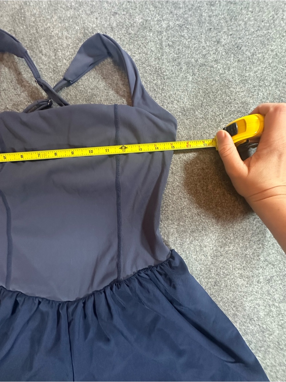 Blue Square-Neck Athletic Romper - Picture 5 of 10